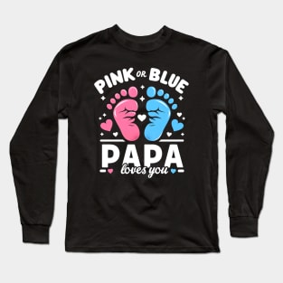 Gender reveal baby announcement Pink or blue Long Sleeve T-Shirt